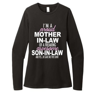 Proud Mother In Law Of Awesome Son In Law Funny Womens CVC Long Sleeve Shirt