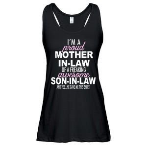 Proud Mother In Law Of Awesome Son In Law Funny Ladies Essential Flowy Tank