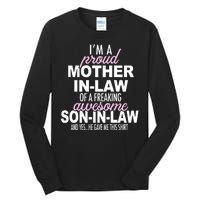 Proud Mother In Law Of Awesome Son In Law Funny Tall Long Sleeve T-Shirt