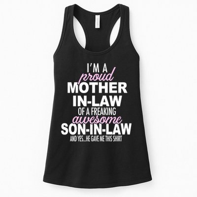 Proud Mother In Law Of Awesome Son In Law Funny Womens Tank Top