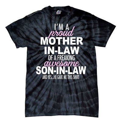 Proud Mother In Law Of Awesome Son In Law Funny Tie-Dye T-Shirt