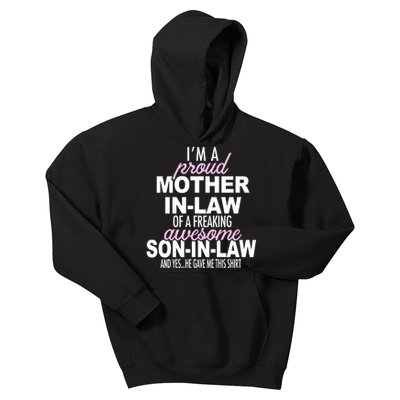 Proud Mother In Law Of Awesome Son In Law Funny Kids Hoodie