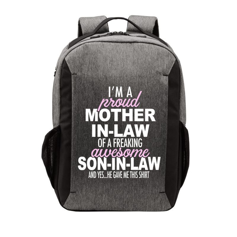 Proud Mother In Law Of Awesome Son In Law Funny Vector Backpack