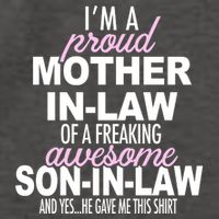 Proud Mother In Law Of Awesome Son In Law Funny Vector Backpack