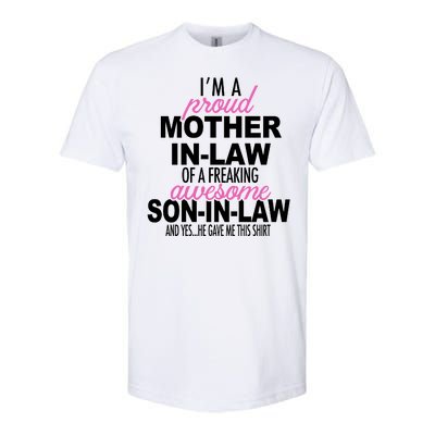 Proud Mother In Law Of Awesome Son In Law Funny Softstyle CVC T-Shirt