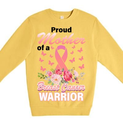 Proud Mother Of A Breast Cancer Warrior Premium Crewneck Sweatshirt