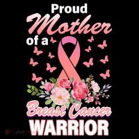 Proud Mother Of A Breast Cancer Warrior Drawstring Bag