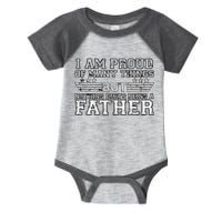 Proud Of Many Things Nothing Beats Being A Father Infant Baby Jersey Bodysuit