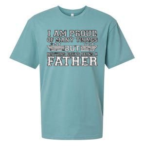 Proud Of Many Things Nothing Beats Being A Father Sueded Cloud Jersey T-Shirt