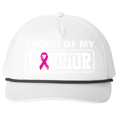 Proud Of My Warrior Breast Cancer Snapback Five-Panel Rope Hat