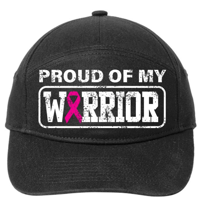 Proud Of My Warrior Breast Cancer 7-Panel Snapback Hat