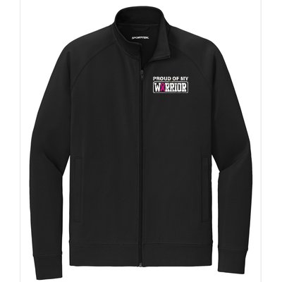 Proud Of My Warrior Breast Cancer Stretch Full-Zip Cadet Jacket