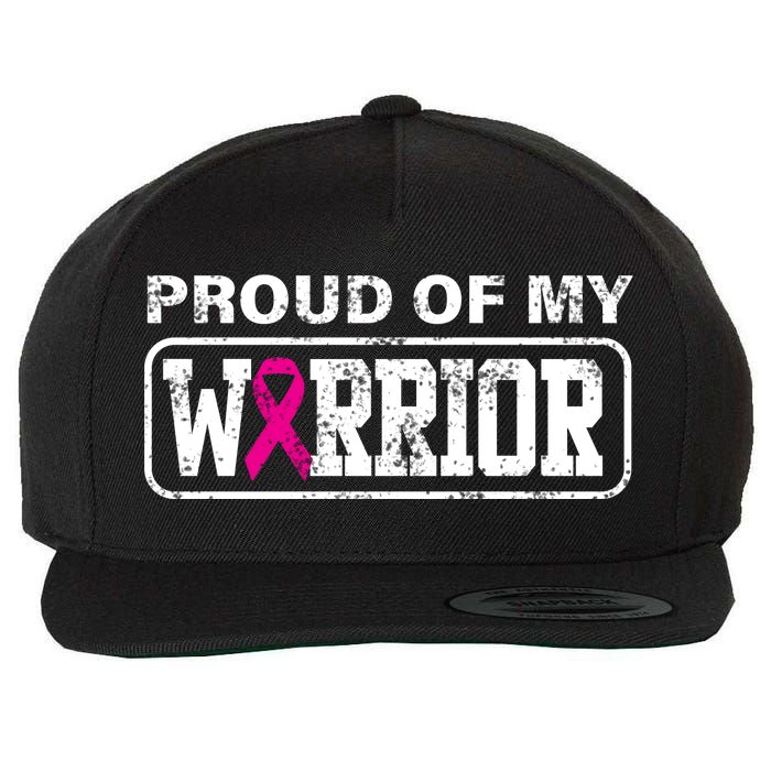 Proud Of My Warrior Breast Cancer Wool Snapback Cap