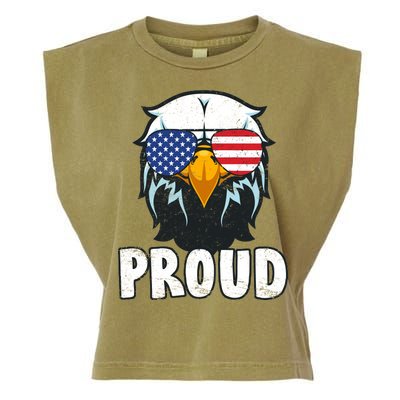 Proud Patriotic Eagle Garment-Dyed Women's Muscle Tee