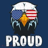 Proud Patriotic Eagle Tall T-Shirt