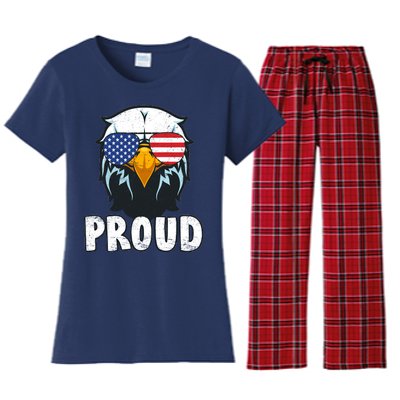 Proud Patriotic Eagle Women's Flannel Pajama Set