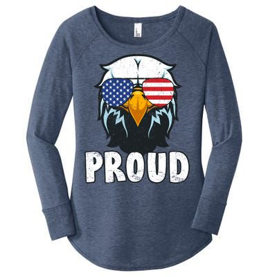 Proud Patriotic Eagle Women's Perfect Tri Tunic Long Sleeve Shirt