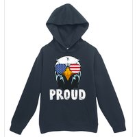 Proud Patriotic Eagle Urban Pullover Hoodie