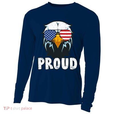 Proud Patriotic Eagle Cooling Performance Long Sleeve Crew