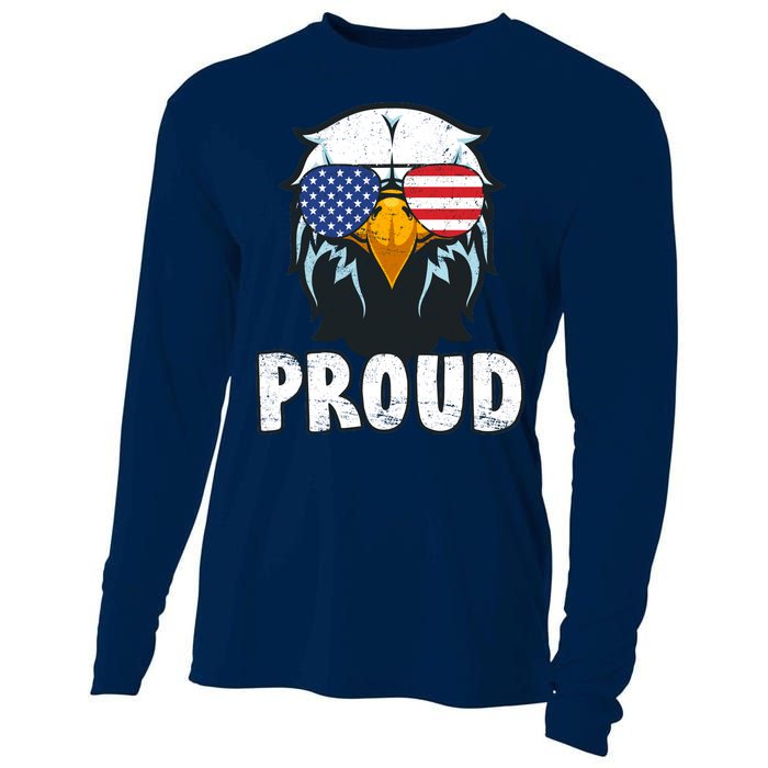 Proud Patriotic Eagle Cooling Performance Long Sleeve Crew