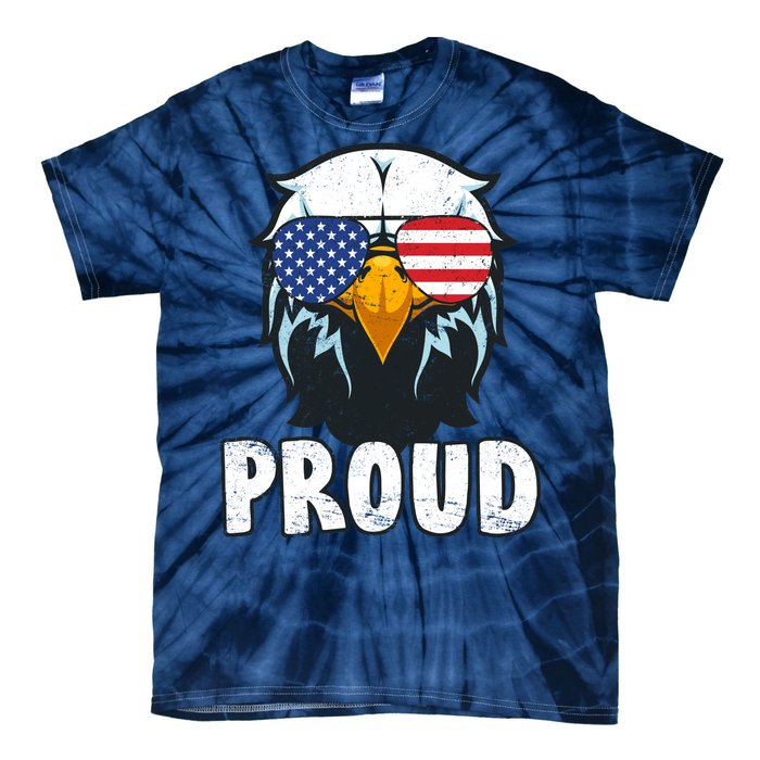 Proud Patriotic Eagle Tie-Dye T-Shirt