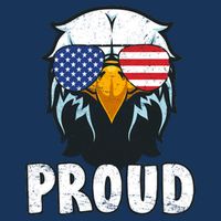 Proud Patriotic Eagle Tie-Dye T-Shirt