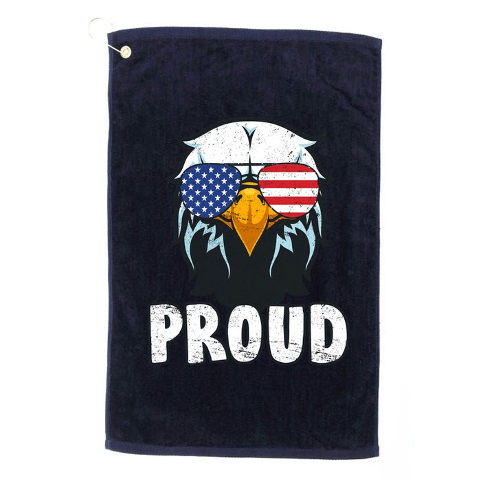 Proud Patriotic Eagle Platinum Collection Golf Towel