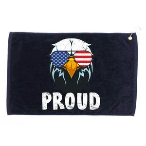 Proud Patriotic Eagle Grommeted Golf Towel