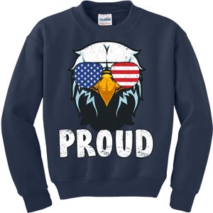 Proud Patriotic Eagle Kids Sweatshirt