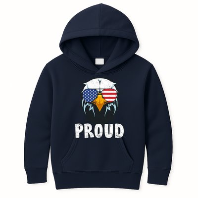 Proud Patriotic Eagle Kids Hoodie