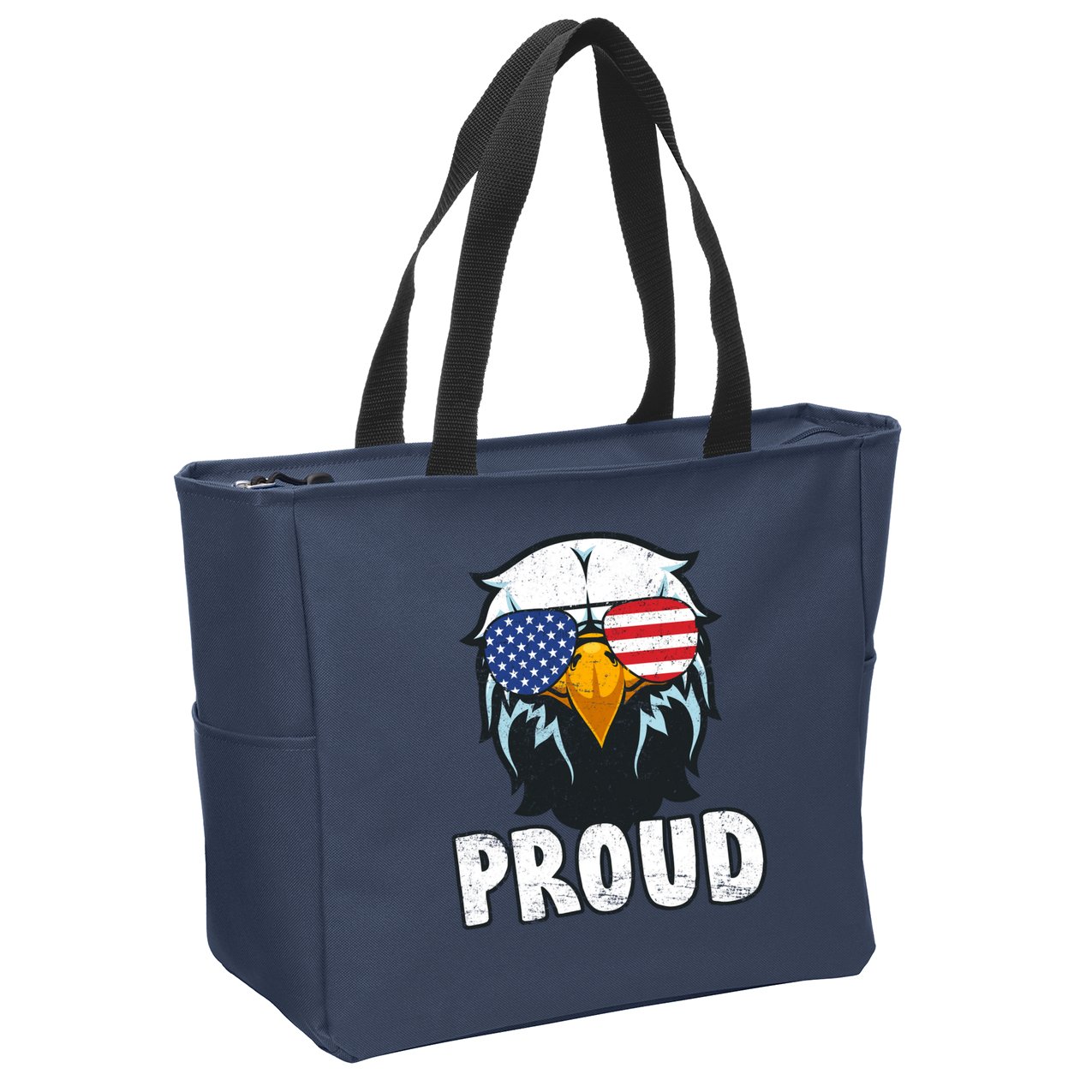 Proud Patriotic Eagle Zip Tote Bag