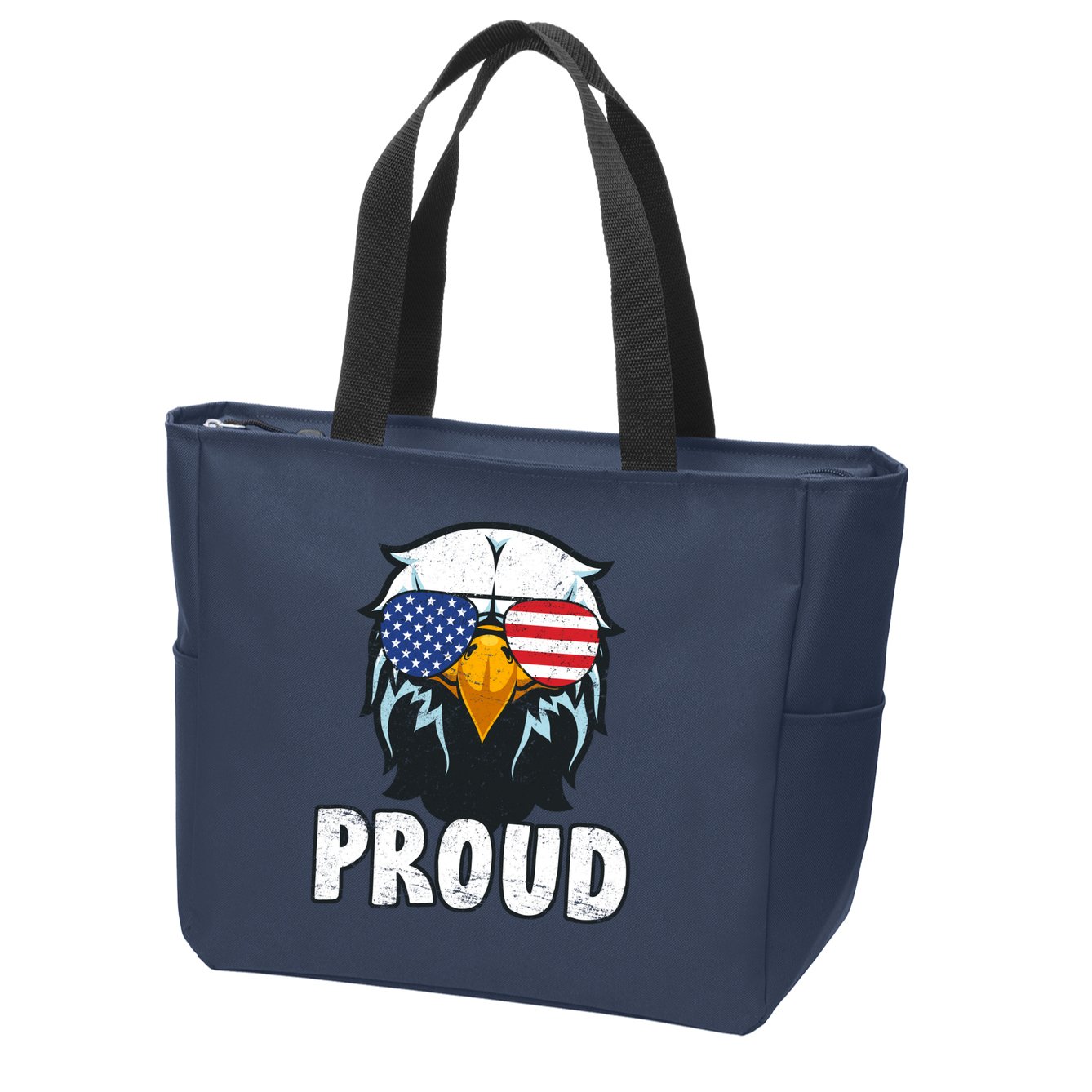 Proud Patriotic Eagle Zip Tote Bag