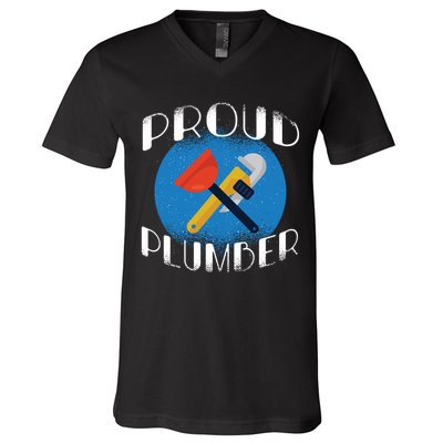 Proud Plumber V-Neck T-Shirt