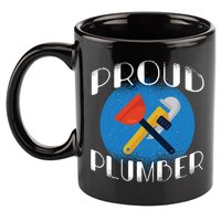 Proud Plumber 11oz C Handle Ceramic Mug