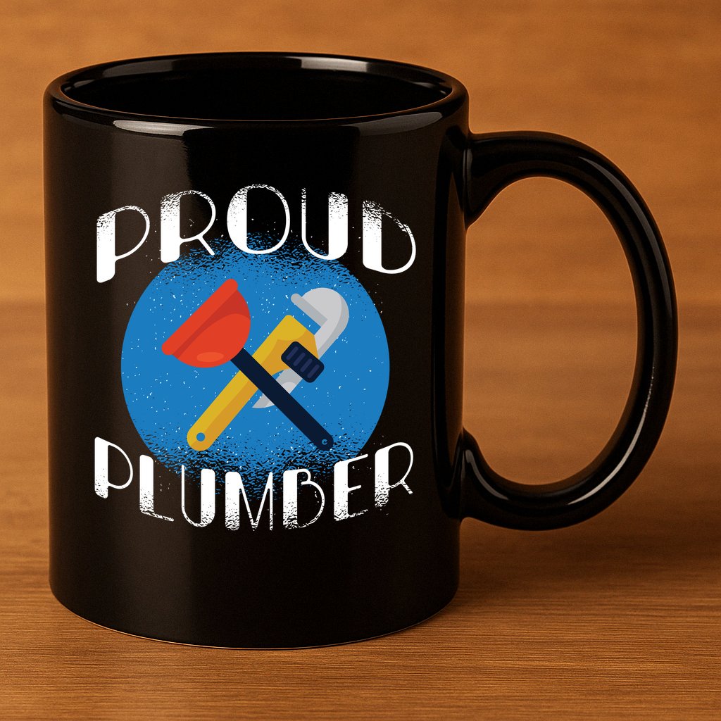 Proud Plumber 11oz C Handle Ceramic Mug