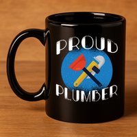 Proud Plumber 11oz C Handle Ceramic Mug