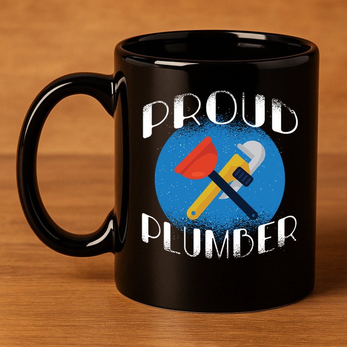 Proud Plumber 11oz C Handle Ceramic Mug
