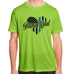 Proud Police Dad Blue Thin Line Adult ChromaSoft Performance T-Shirt