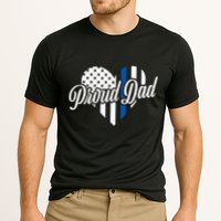 Proud Police Dad Blue Thin Line Cooling Performance Crew T-Shirt