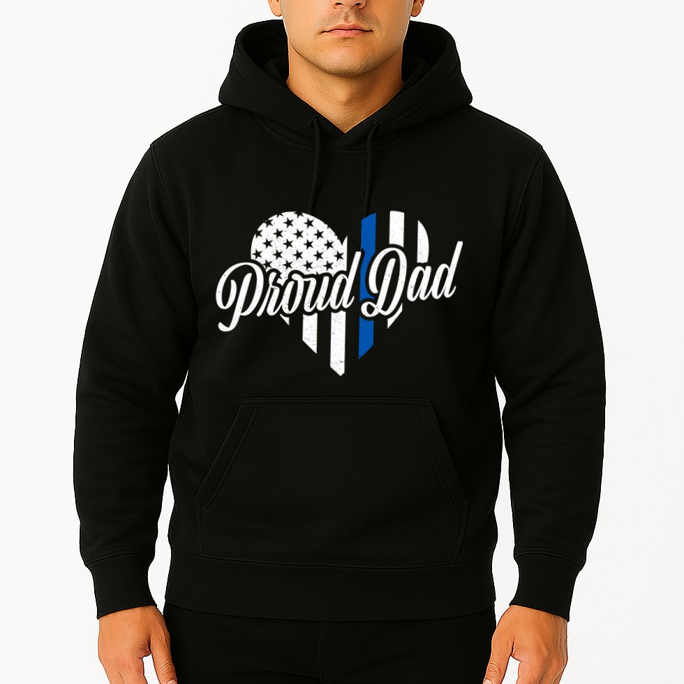 Proud Police Dad Blue Thin Line Hoodie