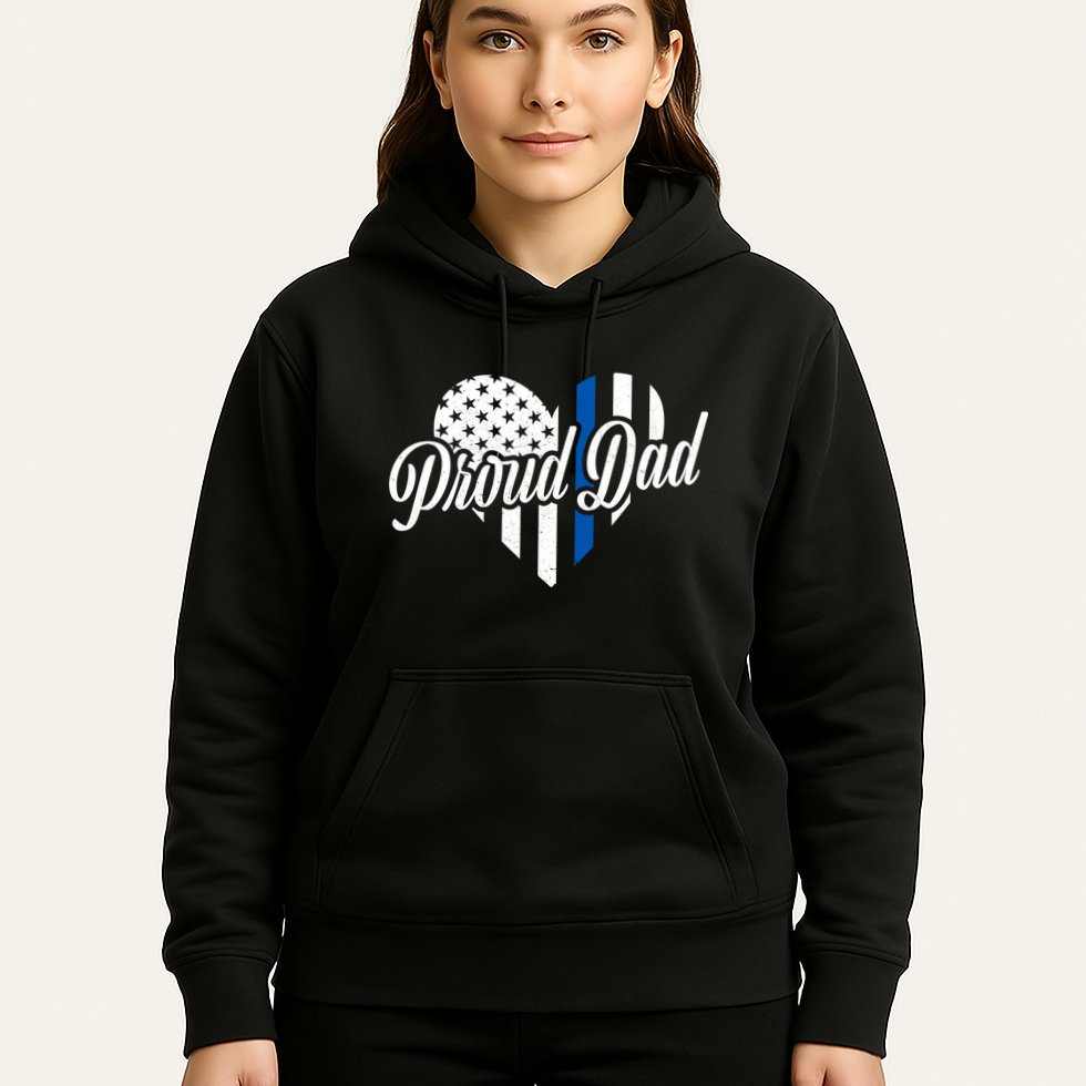 Proud Police Dad Blue Thin Line Hoodie
