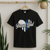 Proud Police Dad Blue Thin Line T-Shirt