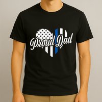 Proud Police Dad Blue Thin Line T-Shirt