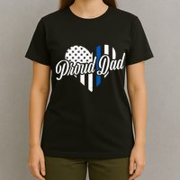 Proud Police Dad Blue Thin Line T-Shirt