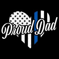 Proud Police Dad Blue Thin Line T-Shirt