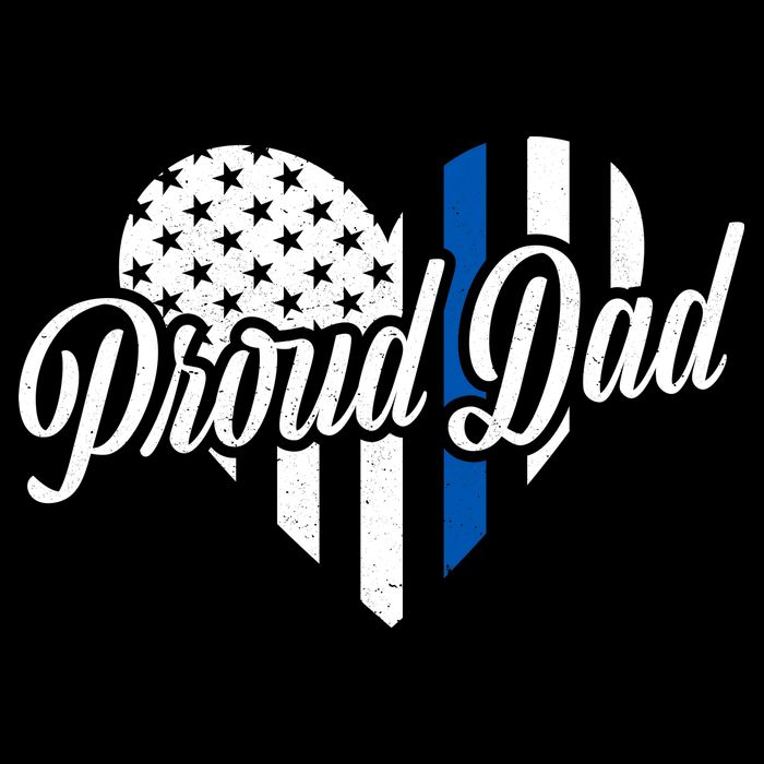 Proud Police Dad Blue Thin Line T-Shirt