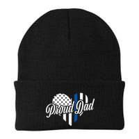 Proud Police Dad Blue Thin Line Beanie