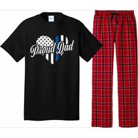 Proud Police Dad Blue Thin Line Pajama Set