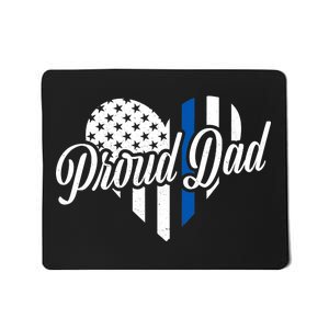 Proud Police Dad Blue Thin Line Mousepad