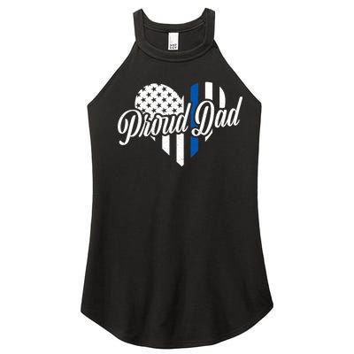 Proud Police Dad Blue Thin Line Women’s Perfect Tri Rocker Tank